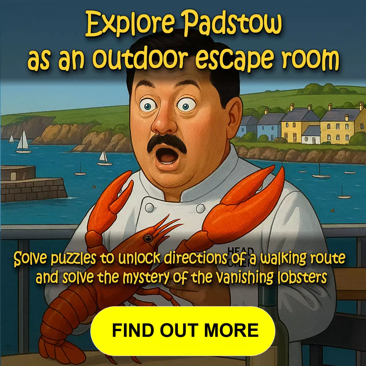 Explore Padstow as an outdoor escape room.  Find out more...