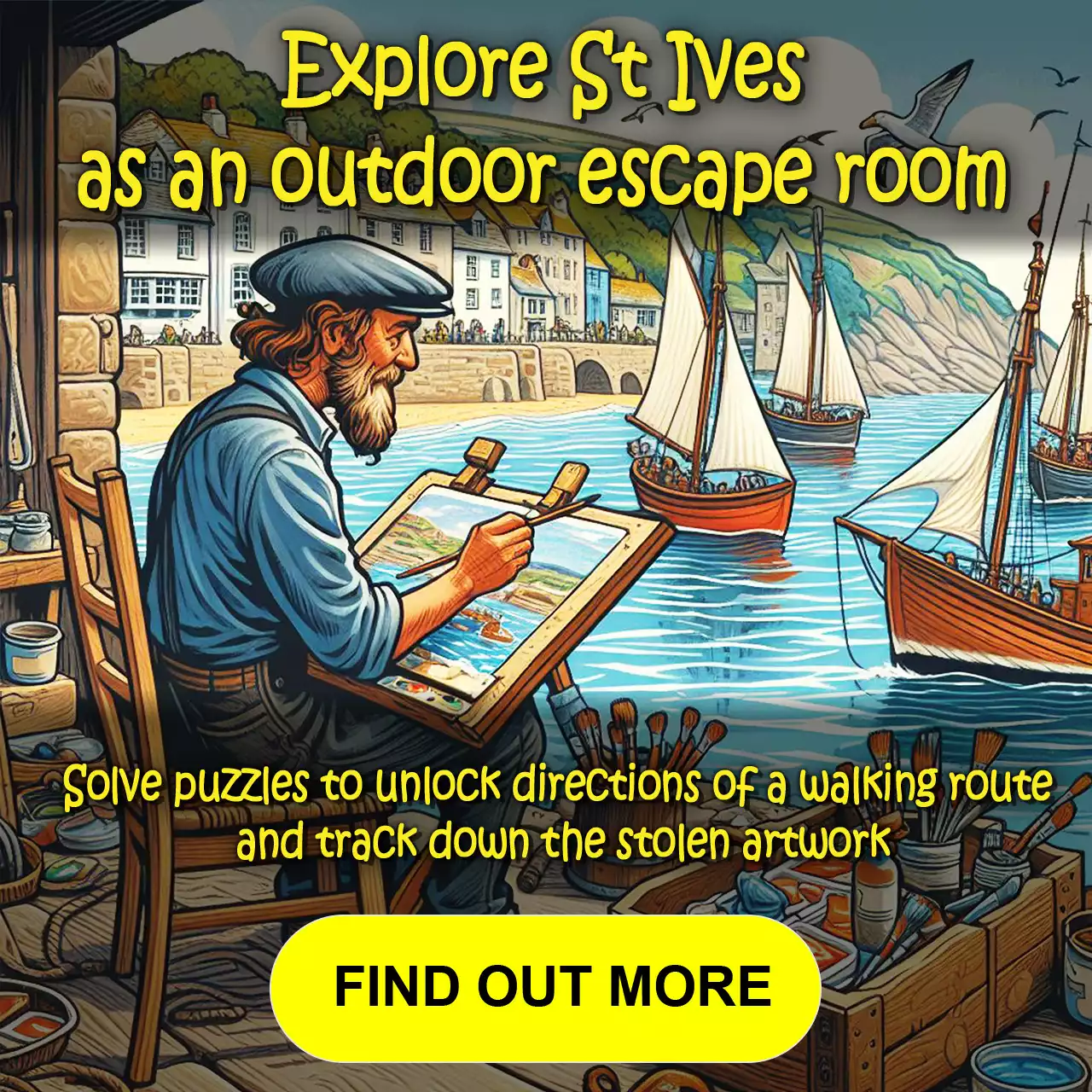 Explore St ives as an outdoor escape room. Find out more...